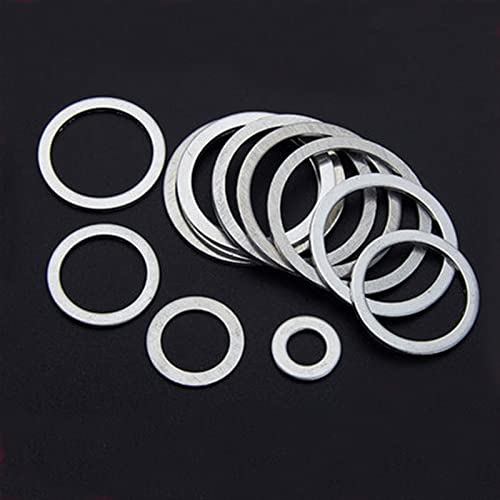 LEBEE Cqinju-Fender washers M24 M25 M26 M27 M28 M30 M33 M38 M94 Hochtemperaturbeständige Aluminium-Unterlegscheibendichtungen Flachkissen Dichtungsring 27 mm bis 100 mm OD, Verschleißfestigkeit von LEBEE