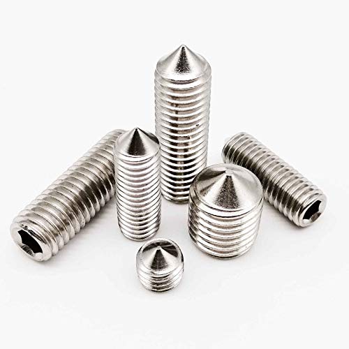 LEBEE Zixinz-Zylinderschrauben 1/50pcs M5 M6 M8 M10 M12 M16 304 Edelstahl -Sechskanthexagon -Sockelkegelkegelpunkt -Macken -Set -Schraube Allen Head Tapered End Bolt, Korrosionsbeständigkeit von LEBEE