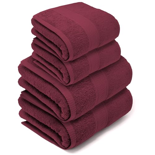 LEBENGOOD 4 Teilig Handtücher Set aus Baumwolle mit Aufhänger 2 Badetuch und 2 Handtücher und, 100% Oeko-TEX, Badetuch, Badetücher, Duschtuch, Duschhandtuch, Badehandtuch, Duschtücher. LEBENGOOD 4 Teilig Handtücher Set aus Baumwolle mit Aufhänger 2 Badetuch und 2 Handtücher und, 100% Oeko-TEX, Badetuch, Badetücher, Duschtuch, Duschhandtuch, Badehandtuch, Duschtücher. von LEBENGOOD