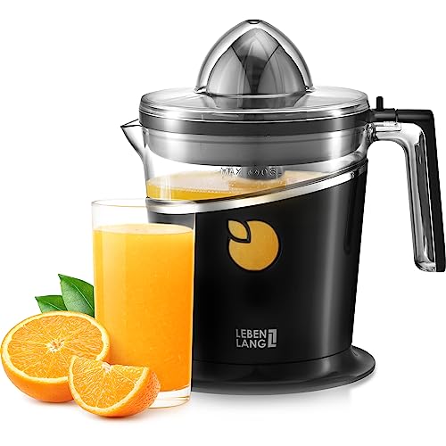 LEBENLANG Saftpresse elektrisch 800ml & Verstellbares Sieb - Orangenpresse, Zitruspresse, Zitronenpresse Obstpresse I Orangensaftpresse Citruspresse elektronisch Orange Juicer von LEBENLANG