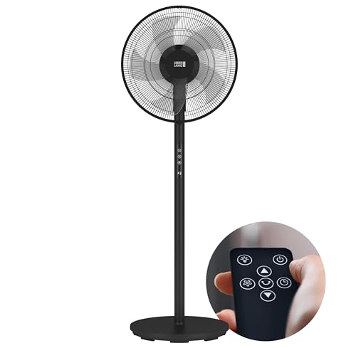 LEBENLANG Standventilator mit Fernbedienung - 3510m3/h & LED-Display & 5 Modi I Energiesparend & Oszillierender I Silent Ventilator Timer Standventilatoren Standing Fan leiser Ventilator Büro von LEBENLANG