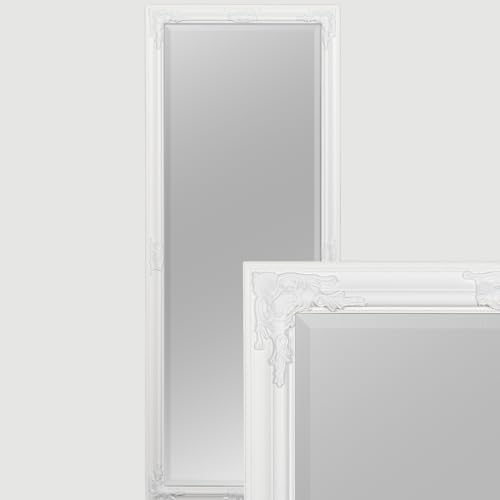Eleganter Wandspiegel BESSA Weiss-matt 180x60cm Barock Flurspiegel Badspiegel Spiegel Holzrahmen Eleganter Wandspiegel BESSA Weiss-matt 180x60cm Barock Flurspiegel Badspiegel Spiegel Holzrahmen von LEBENSwohnART