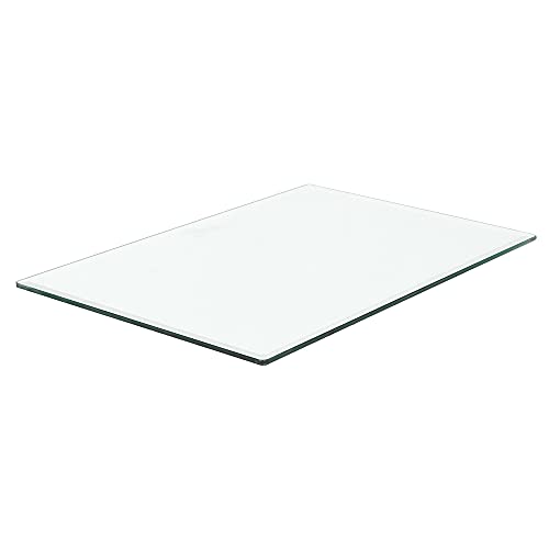 LEBENSwohnART Glasplatte TERRY 100x50cm Facettenschliff Gehärtetes Glas 8mm Scheibe Bodenplatte von LEBENSwohnART