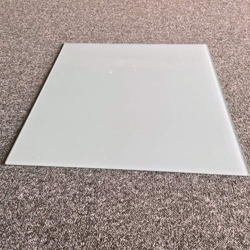 Glasplatte Terry 65x65cm Weiss/milchglas 8mm rund Gehärtetes Glas Scheibe Bodenplatte Glasscheibe von LEBENSwohnART
