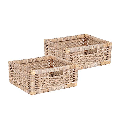 LEBENSwohnART 2er Set Rattan Korb CESTA-Small Natural Aufbewahrungskorb Schrankkorb Box LEBENSwohnART 2er Set Rattan Korb CESTA-Small Natural Aufbewahrungskorb Schrankkorb Box von LEBENSwohnART