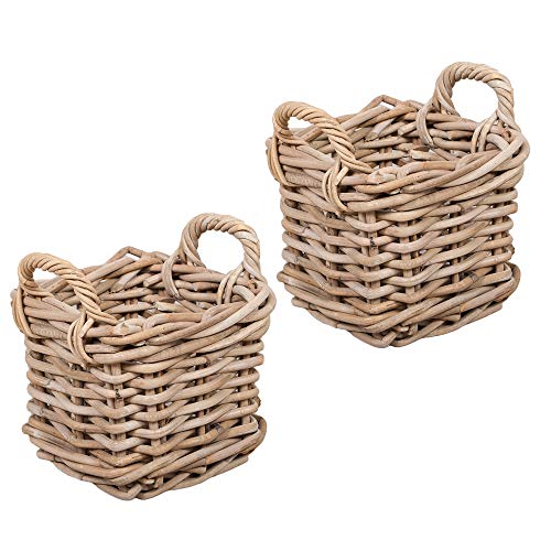 LEBENSwohnART 2er Set Rattankorb BAKUL eckig Grey ca.20cm Aufbewahrungskorb Dekokorb Korb LEBENSwohnART 2er Set Rattankorb BAKUL eckig Grey ca.20cm Aufbewahrungskorb Dekokorb Korb von LEBENSwohnART