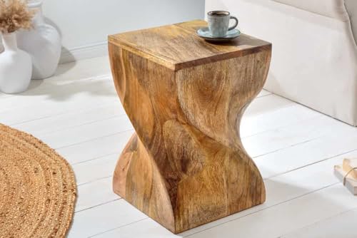 LEBENSwohnART Beistelltisch Belfast 45cm Mangoholz Hocker Natur Handarbeit Telefontisch Deko Säule LEBENSwohnART Beistelltisch Belfast 45cm Mangoholz Hocker Natur Handarbeit Telefontisch Deko Säule von LEBENSwohnART