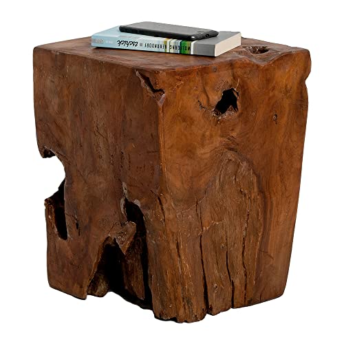 LEBENSwohnART Beistelltisch Hocker Heavy Stool Teak Handmade Naturform massiv eckig LEBENSwohnART Beistelltisch Hocker Heavy Stool Teak Handmade Naturform massiv eckig von LEBENSwohnART