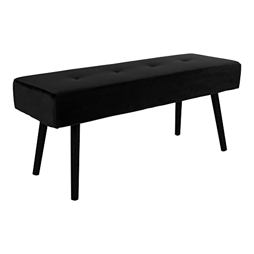 LEBENSwohnART Elegante Bank BISKY schwarz Samt ca. 100cm von LEBENSwohnART