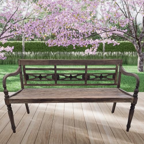 LEBENSwohnART Massive Teakholz Sitzbank Christos 100cm Brown Outdoor Gartenbank Holzbank Handarbeit LEBENSwohnART Massive Teakholz Sitzbank Christos 100cm Brown Outdoor Gartenbank Holzbank Handarbeit von LEBENSwohnART