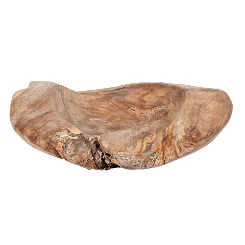 LEBENSwohnART Schale Premium Bowl ca.: 40cm Durchmesser Teak-Wurzelholz Handmade massiv Holz von LEBENSwohnART