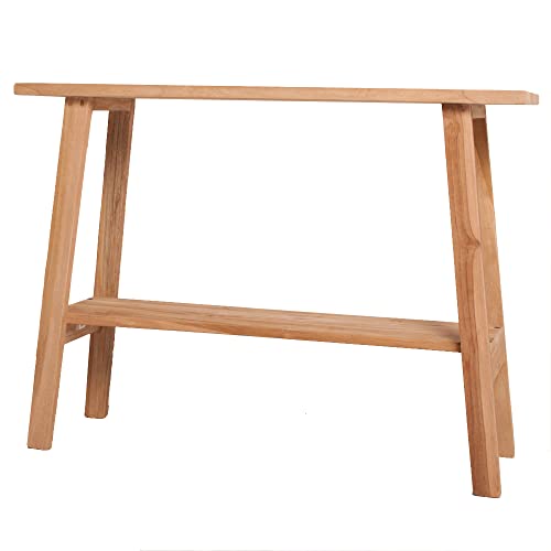 LEBENSwohnART Teak Konsole GEMI-New ca. L100cm Natural Konsolentisch Flurtisch Beistelltisch von LEBENSwohnART