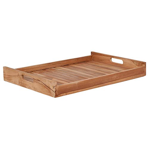 Teak Tablett BANDEJA-MEDIUM ca. L57cm Tischtablett Dekotablett Holztablett von LEBENSwohnART