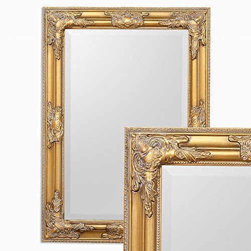 LEBENSwohnART WANDSPIEGEL BAROCK POMPÖS Spiegel Bessa 80x60cm ANTIK Gold Design HOLZRAHMEN Frisierspiegel Schminkspiegel LEBENSwohnART WANDSPIEGEL BAROCK POMPÖS Spiegel Bessa 80x60cm ANTIK Gold Design HOLZRAHMEN Frisierspiegel Schminkspiegel von LEBENSwohnART