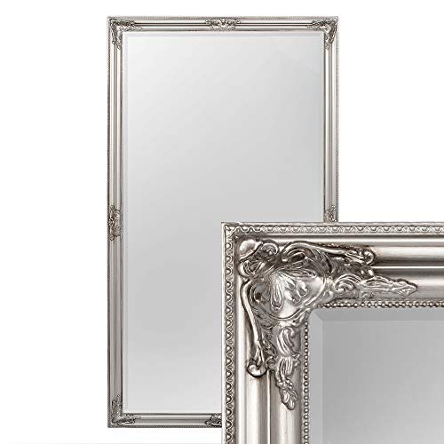 LEBENSwohnART Wandspiegel BESSA 180x100cm Antik-Silber Barock Design Spiegel Pompös Facette von LEBENSwohnART