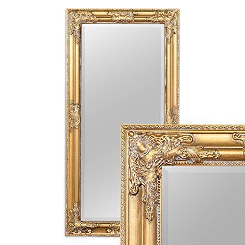 LEBENSwohnART Wandspiegel BESSA Gold antik 100x50cm barock Design Spiegel pompös Holzrahmen Schminkspiegel LEBENSwohnART Wandspiegel BESSA Gold antik 100x50cm barock Design Spiegel pompös Holzrahmen Schminkspiegel von LEBENSwohnART