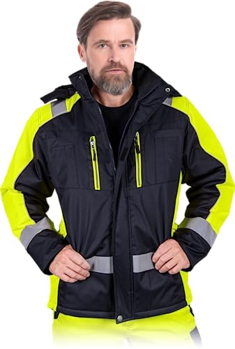 L. HOLLMAN ASKER Winterjacke, Arbeitjacke Herren, Schutzjacke mit PU-Beschichtung und Reflektorstreifen, Isoliert, Farbe: Schwarz-Celadon, Größe: 3XL L. HOLLMAN ASKER Winterjacke, Arbeitjacke Herren, Schutzjacke mit PU-Beschichtung und Reflektorstreifen, Isoliert, Farbe: Schwarz-Celadon, Größe: 3XL von LEBER & HOLLMAN