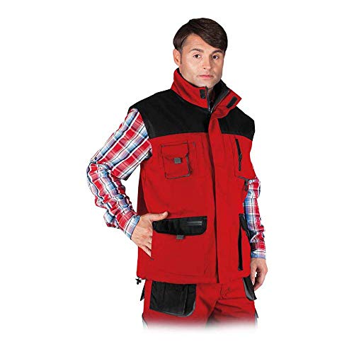 Leber & Hollman Herren Arbeitsweste LH-FMNW-V, gefüttert, 65% Polyester 35% Baumwolle 270 g/m2, Futter 100% Polyester, Hochkragen, vorne Reißverschluss und Klettverschluss, Leber & Hollman Herren Arbeitsweste LH-FMNW-V, gefüttert, 65% Polyester 35% Baumwolle 270 g/m2, Futter 100% Polyester, Hochkragen, vorne Reißverschluss und Klettverschluss, von LEBER & HOLLMAN