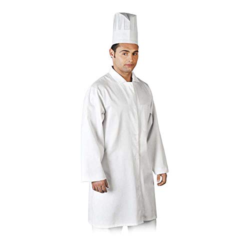 Leber & Hollman Herren Schutzmantel LH-FOOD-CME, 60% Polyester 35% Baumwolle 210 g/m2, klassischer Kragen, Knopfleiste mit Druckknöpfen, waschbar bei 95 °C, für Industriewäsche geeignet Leber & Hollman Herren Schutzmantel LH-FOOD-CME, 60% Polyester 35% Baumwolle 210 g/m2, klassischer Kragen, Knopfleiste mit Druckknöpfen, waschbar bei 95 °C, für Industriewäsche geeignet von LEBER & HOLLMAN