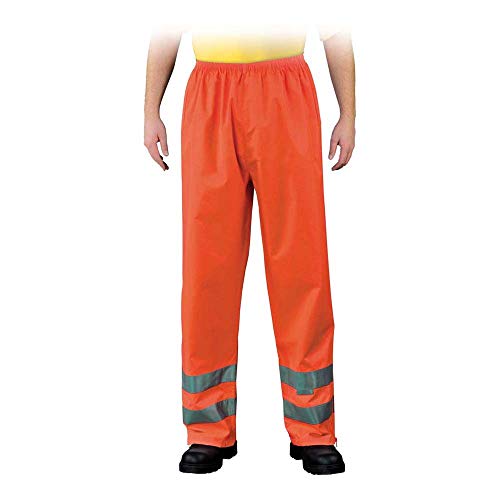 Leber&Hollman RAWPOL Gürtelschutzhose Regendicht mit elastischem Bund 3M Scotchline Reflexstreifen Wasserdicht Abriebfest Polyester Oxford 300D L Orange Leber&Hollman RAWPOL Gürtelschutzhose Regendicht mit elastischem Bund 3M Scotchline Reflexstreifen Wasserdicht Abriebfest Polyester Oxford 300D L Orange von LEBER & HOLLMAN