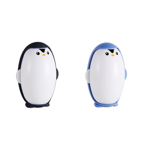 LEBEXY Wiederverwendbarer Fusselrolle 2 Stück, Waschbarer tragbarer Aufkleber Tierhaarentferner klebrige Fusselrollen Ball für Tierhaare Kleidung Haare Staub (Schwarz+blau) von LEBEXY