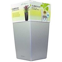 LECHUZA CUBICO Premium 22 Komplettset silber metallic LECHUZA CUBICO Premium 22 Komplettset silber metallic von LECHUZA