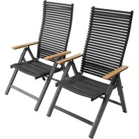 LECO Gartenstuhl »JUNO«, 2er-Set, max. Belastung 220 kg - grau LECO Gartenstuhl »JUNO«, 2er-Set, max. Belastung 220 kg - grau von LECO