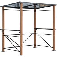 LECO Grillpavillon, BxT: 235 x 150 cm, rechteckig - grau von LECO