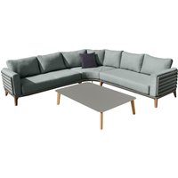 Leco Lounge-Ecke inkl. Tisch »Moss« - 284x284x62cm - anthrazit - Aluminium / Polyester / Schaumstoff Leco Lounge-Ecke inkl. Tisch »Moss« - 284x284x62cm - anthrazit - Aluminium / Polyester / Schaumstoff von LECO