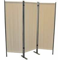 Leco - Paravent, Trennwand und Sichtschutz für Balkon und Garten, 3-teilig beige 150 x 165 cm (l x h) von LECO