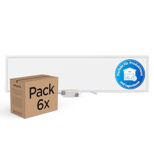 6x LED Deckenleuchte 120x30 4000K 4000lm LED Panel Deckenbeleuchtung Deckenlampe Rasterdecke Einbauleuchten (Neutralweiß (4000K)) von LECOM