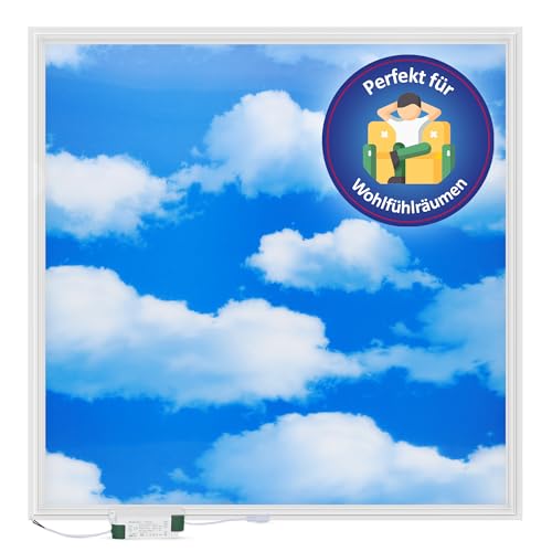 LECOM LED Panel 62x62 Deckenleuchten 3D-SKY weiße Wolken ziehen über den blauen Himmel 3D-Effekt (Standart, ohne Fernbedienung) LECOM LED Panel 62x62 Deckenleuchten 3D-SKY weiße Wolken ziehen über den blauen Himmel 3D-Effekt (Standart, ohne Fernbedienung) von LECOM
