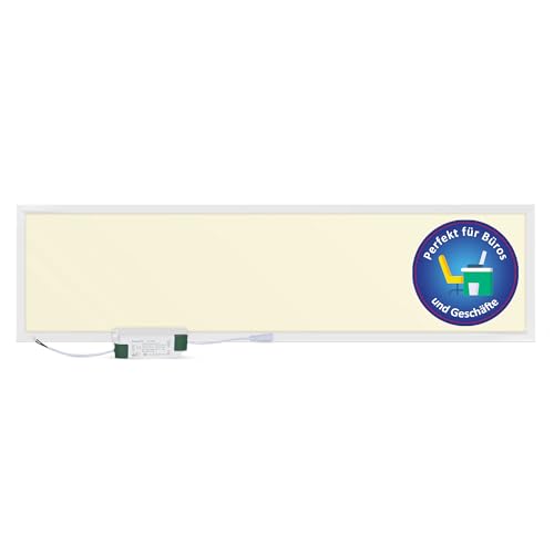 LECOM LED Panel 120x30 3000/4000K CRI 90 kein Flimmern Deckenleuchten Rasterdecke Einbauleuchten (Warmweiß (3000K) ohne Aufbaurahmen) von LECOM