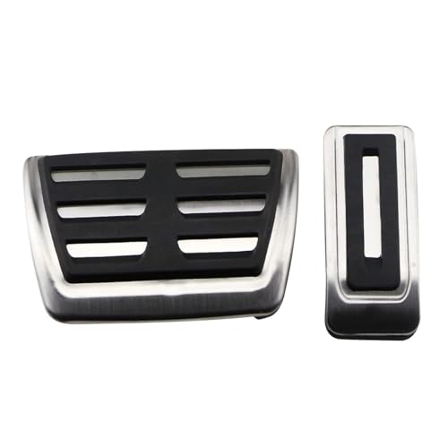 LECREA Auto Pedal Set für VW Multivan T5 T6 Caravelle T6, Verschleißfest Gaspedal Bremse Fußstütze Pads Anti Rutsch Pedal Abdeckungen, Auto Innere Beschützen ZubehöR,AT/2pcs von LECREA