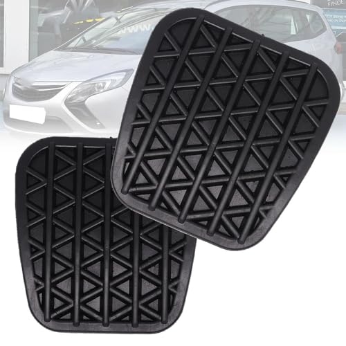 LECREA Bremskupplung Pedalauflagen für Opel Vauxhall Zafira Tourer C 2011-2019, Gummi Fußstütze Bremspedal Abdeckung Auto Kupplung Pedale Pad 2 Stück von LECREA