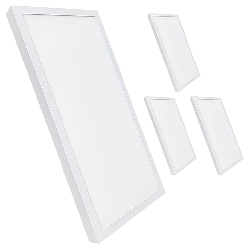 LED ATOMANT Packung mit 4 Set Aufbaurahmen + LED Einbaustrahler Panel 60x30cm 36W, CCT (Farbwahlschalter Warmweiß, Neutralweiß oder Kaltweiß), 4000 Lumen, Inklusive Treiber von LED ATOMANT