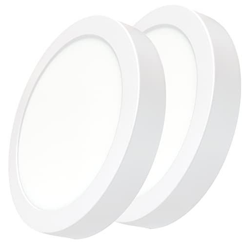 LED ATOMANT Packung mit 2 Runde LED Oberfläche Deckenleuchte 220mm 20W, Neutralweiße Farbe (4500K), 1800 Lumen, Treiber inklusive von LED ATOMANT