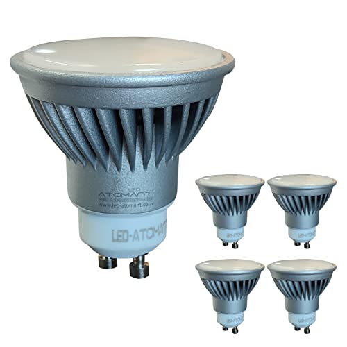 LED ATOMANT Pack 5x GU10 LED 7w EINSTELLBAR. Kühle weiße Farbe (6500K). 680 Lumen. Winkel 120 Grad. von LED ATOMANT