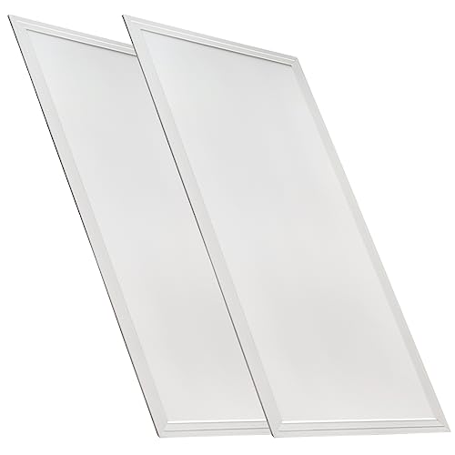 LED ATOMANT Packung mit 2 LED-Panel 120x60cm 96W, CCT (Farbwahlschalter Warmweiß, Neutralweiß oder Kaltweiß), 11500 Lumen, Inklusive Treiber von LED ATOMANT