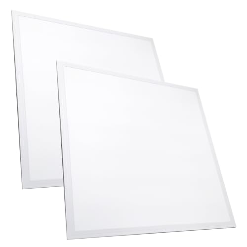 LED ATOMANT Packung mit 2 LED-Panel 60x60cm 48W, CCT (Farbwahlschalter Warmweiß, Neutralweiß oder Kaltweiß), 5000 Lumen, Inklusive Treiber von LED ATOMANT