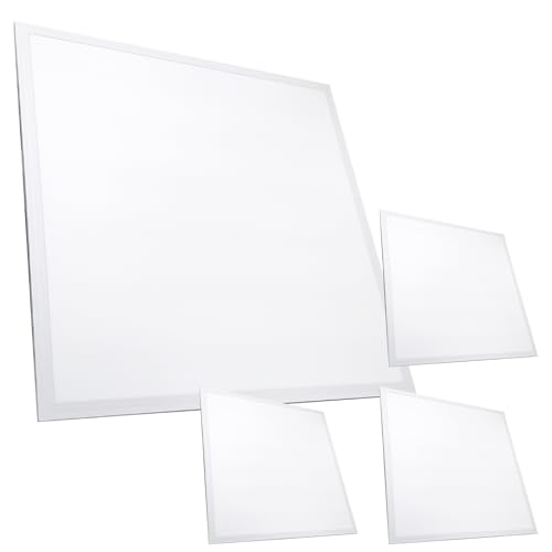 LED ATOMANT Packung mit 4 LED-Panel 60x60cm 48W, CCT (Farbwahlschalter Warmweiß, Neutralweiß oder Kaltweiß), 5000 Lumen, Inklusive Treiber von LED ATOMANT