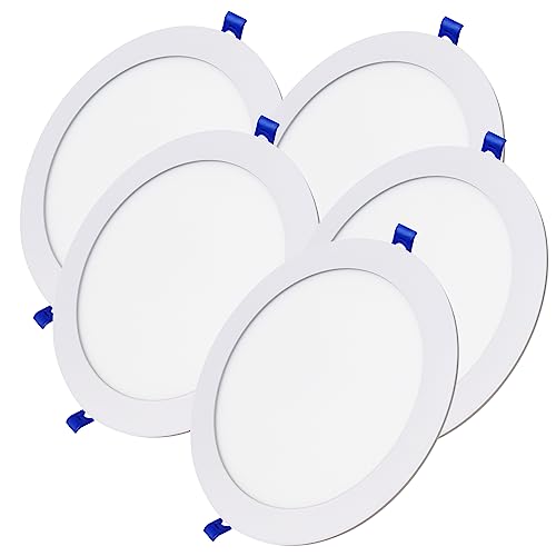 LED ATOMANT Packung mit 5 LED Einbaustrahler Downlight Rund Flach 225mm, 20W, Neutralweiß Farbe (4500K), 1800 Lumen, Driver einschließlich von LED ATOMANT