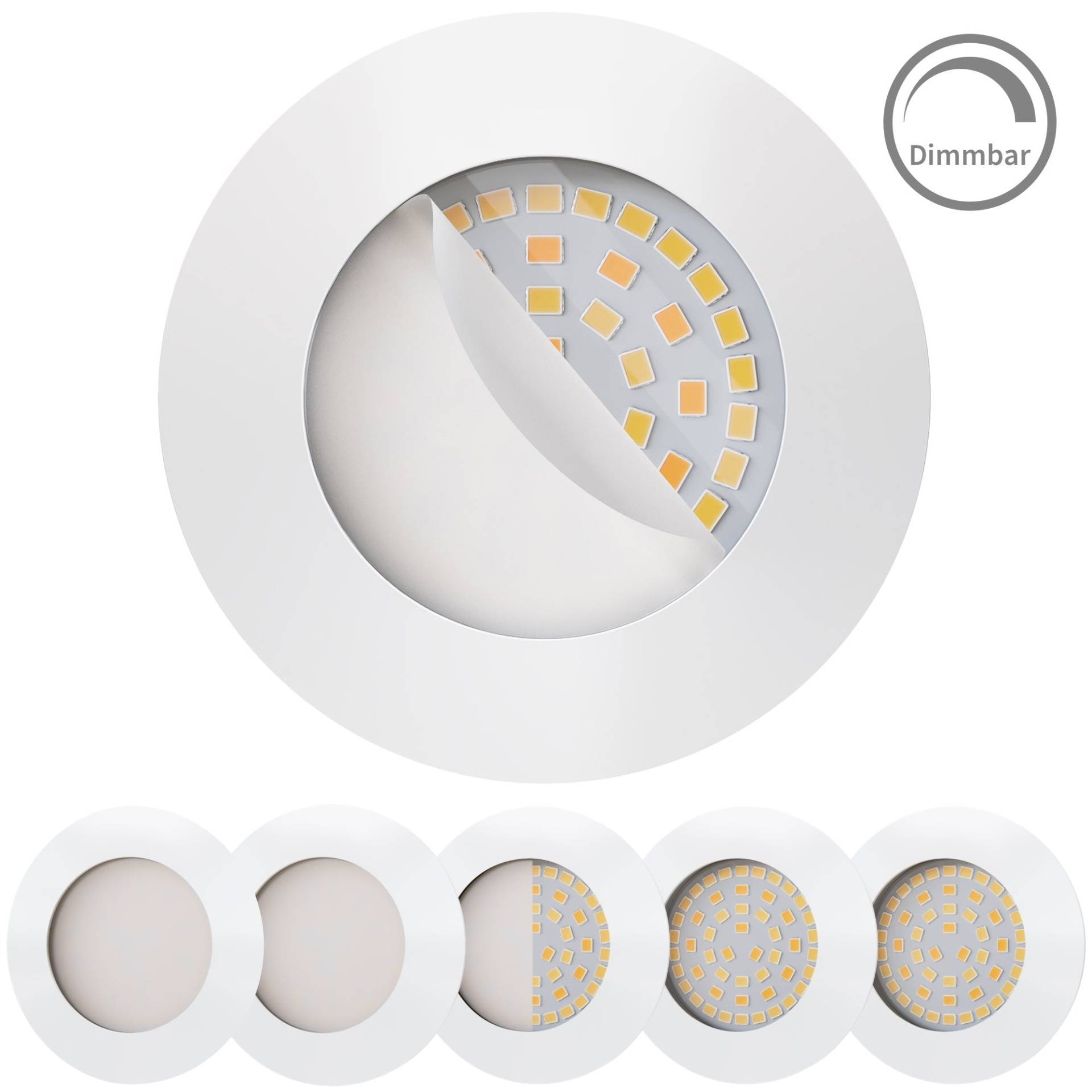 DNM3-DBHM-IBW750B von LED Einbaustrahler Dimmbar (WarmDim) Weiß-Matt I DN-Serie