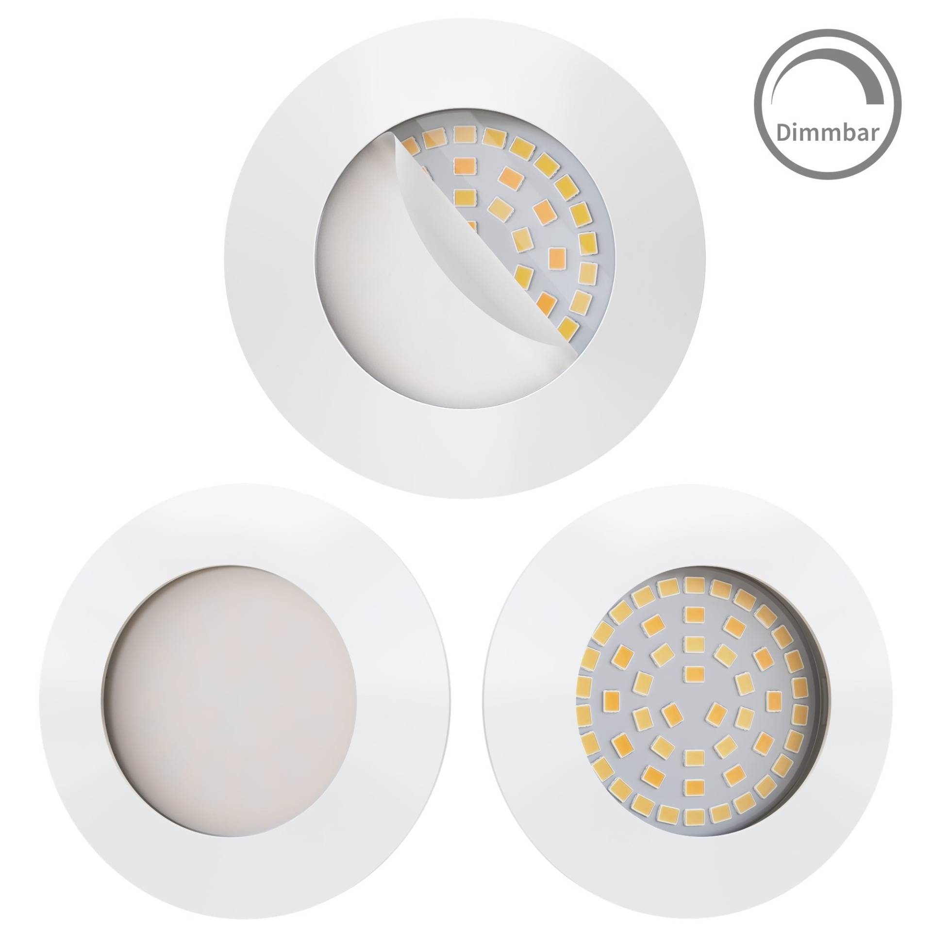 DNM6-DBHM-IBW750B von LED Einbaustrahler Dimmbar (WarmDim) Weiß-Matt I DN-Serie