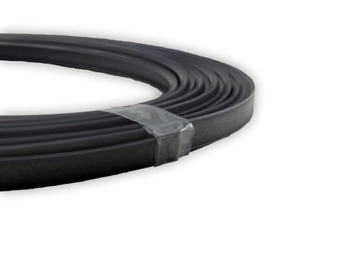10m LED Abdeckung für Aluminiumprofil A1, A1F, A2, A2F – Schwarz/matt – nahtloser Diffusor – Rolle – 10 Meter von LED-Gigant