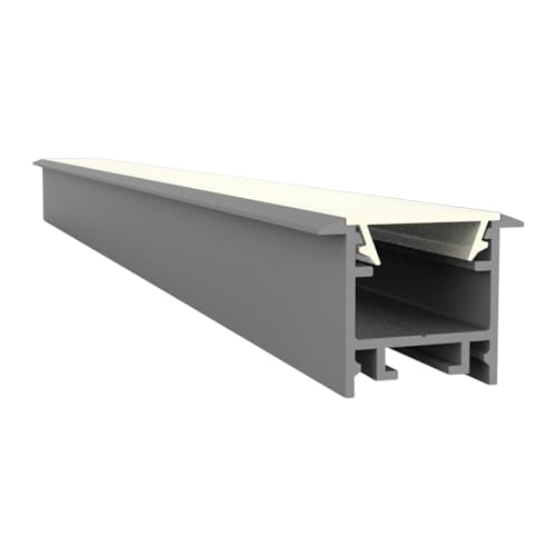 3 x LED Aluminium Profil A2F Glanfar LED Profil 2m für LED Streifen + Abdeckung Opal (milchige Abdeckung) LED Aluprofil von LED-Gigant