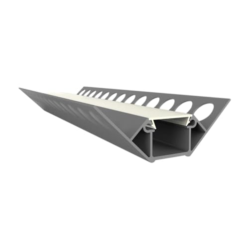 LED Aluminium Fliesenprofil F2 Mirach 2 Meter inkl. Abdeckung Opal/Klar LED Fliesenprofil 2m LED Alu Profil Fliesen (F2 Opal) von LED-Gigant
