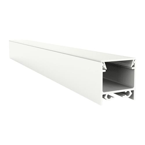 LED-Gigant Aluminium Profil N2 Kocab LED Profil Weiß 2m für LED Streifen bis zu 16mm inkl. Abdeckung Opal 2 Meter IP20 Innen von LED-Gigant