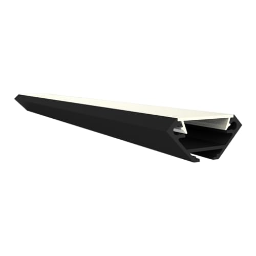 LED Aluminium Profil P23 Pollux – LED-Streifen Eck-Profil (Aluminium Profil) 2 Meter Schwarz Opal von LED-Gigant