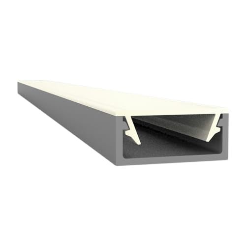 LED Anser Aluminium Profil 10 Meter LED Profil (5 * 2 Meter) für LED Streifen & LED Bänder + Abdeckung Opal (milchige Abdeckung) LED Aluprofil von LED-Gigant